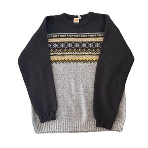 Vintage Sideout Y2K Medium Fair Isle Nordic Striped Long Sleeve Sweater 2000s
